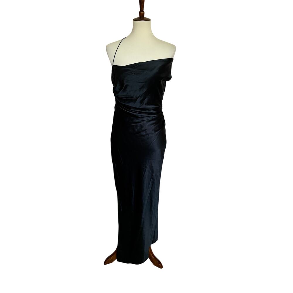 The Sei Silk Asymmetric Bardot Dress
